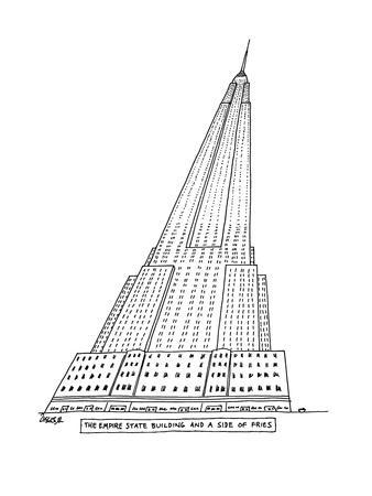 338x450 The Empire State Building And A Side Of Fries - Empire State Building Cartoon Drawing