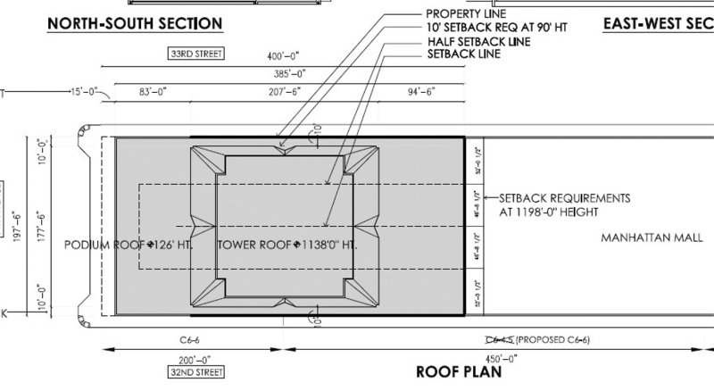 800x438 New York Penn Plaza - Empire State Building Dimensions Drawing