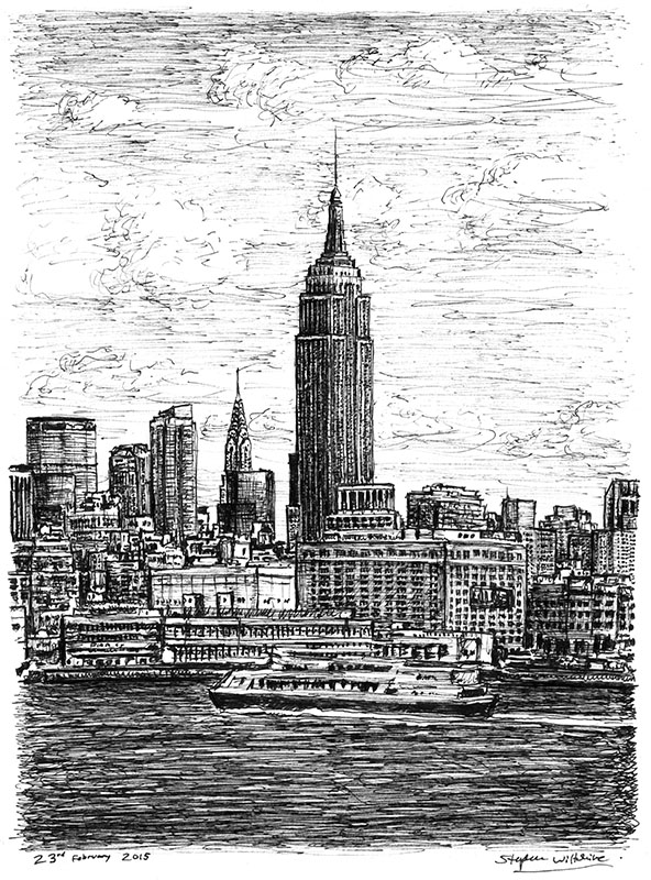 592x800 empire state building nyc - Empire State Drawing