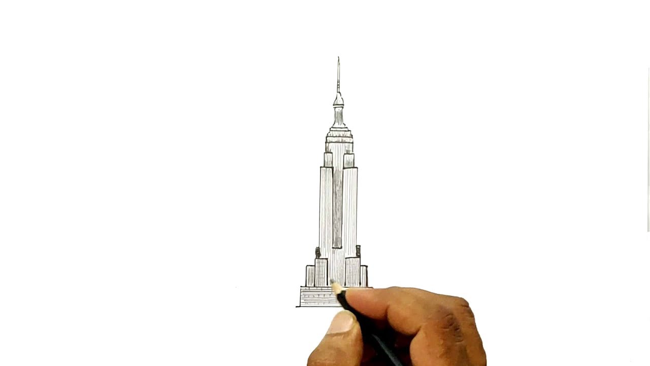 1280x720 how to draw the empire state building - Empire State Drawing