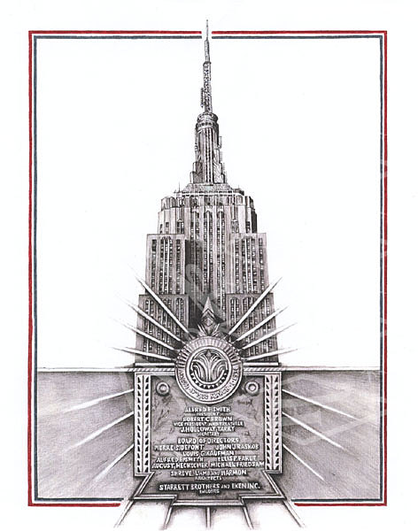472x600 The Empire State Building Drawing - Empire State Drawing
