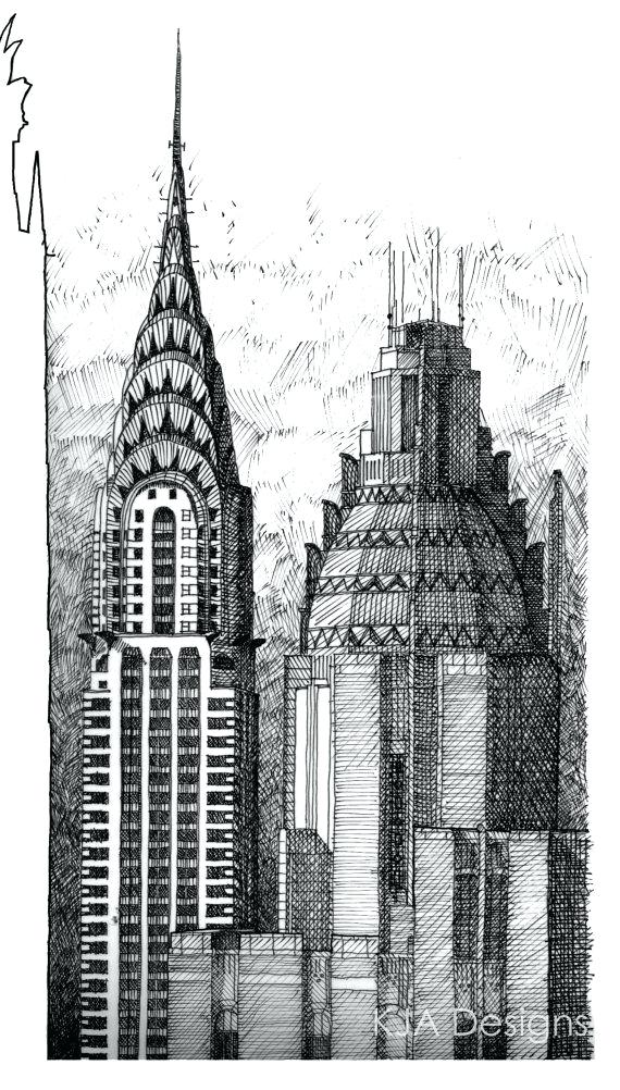 570x1002 empire state building drawing google search skyscrapers chrysler - Empire State Drawing
