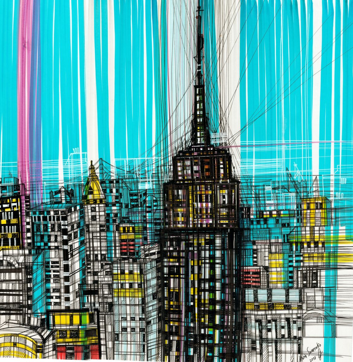 1170x1200 empire state building drawing - Empire State Drawing
