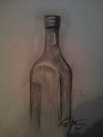 150x200 Empty Bottle Drawing - Empty Bottle Drawing