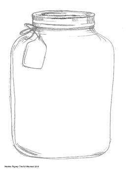 270x350 empty jar with a tag - Empty Jar Drawing