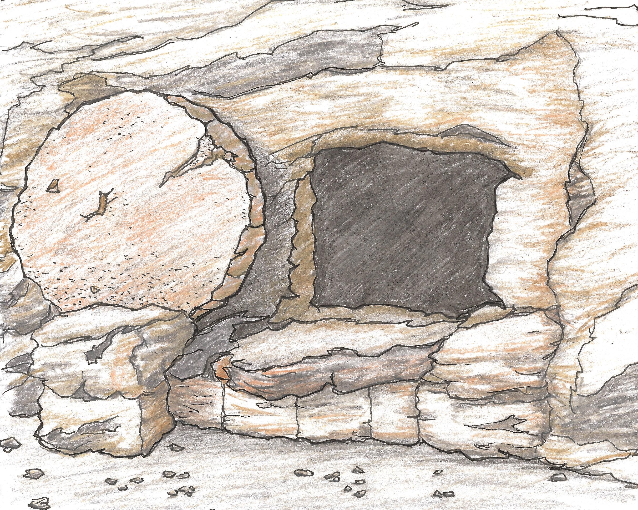 2678x2141 empty tomb art jesus tomb, empty tomb, jesus painting - Empty Tomb Drawing