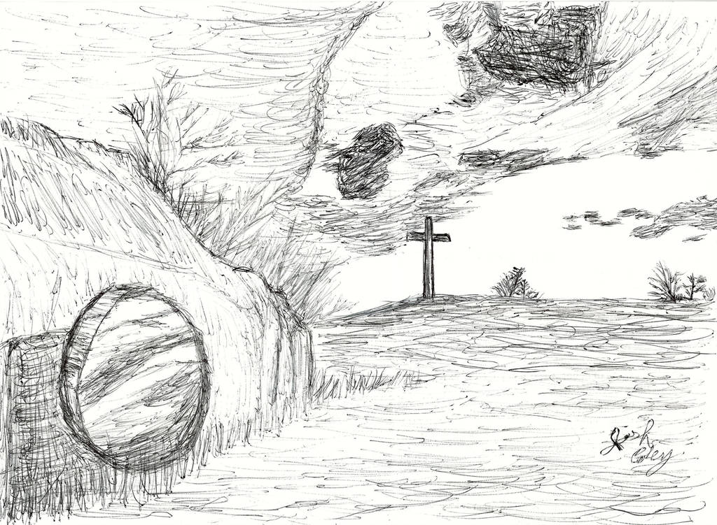 1024x751 Empty Tomb - Empty Tomb Drawing