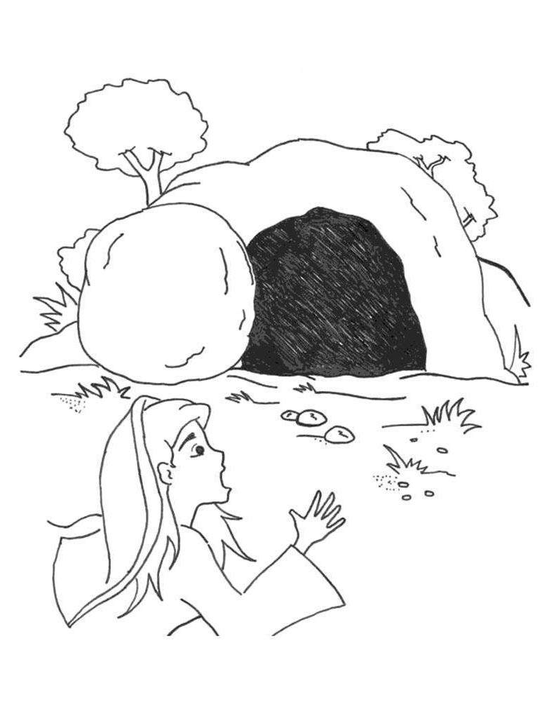 Jesus Empty Tomb Easter Coloring Pages