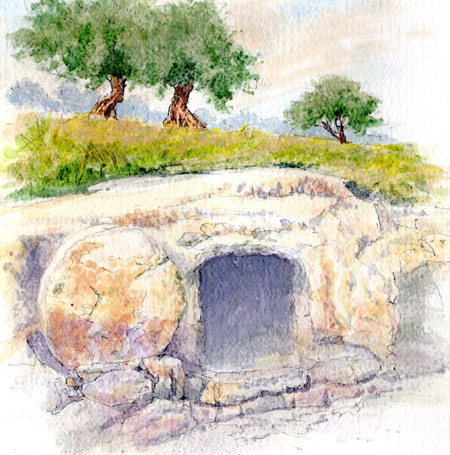 450x455 Celebrating The Empty Tomb Of Jesus Christ - Empty Tomb Drawing