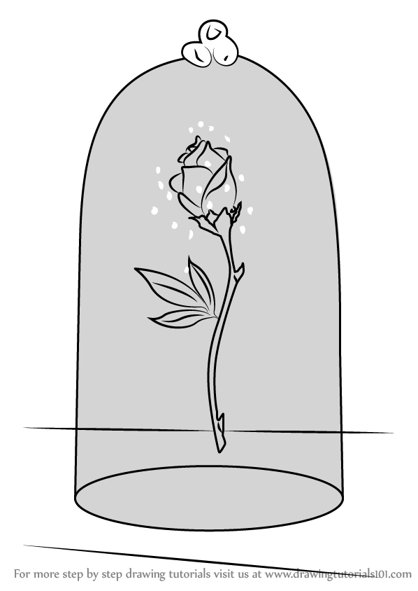 598x844 Learn How To Draw The Enchanted Rose From Beauty And The Beast - Enchanted Drawing
