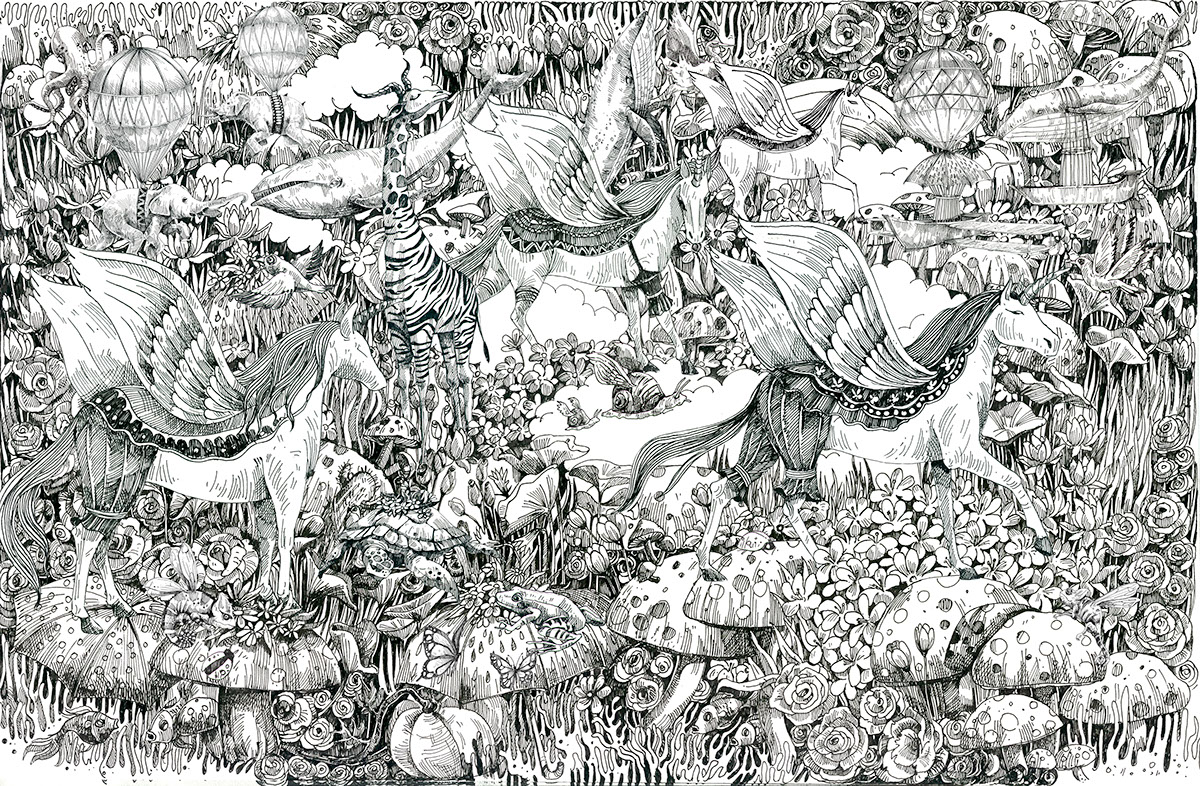 1200x786 Enchanted Forest On Student Show - Enchanted Forest Drawing