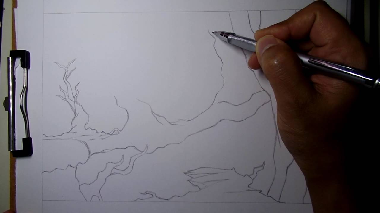 1280x720 How To Draw An Enchanted Forest - Enchanted Forest Drawing