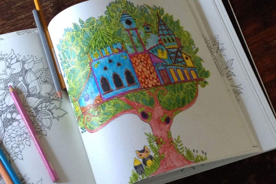 940x627 Drawing Coloured - Enchanted Forest Drawing Book