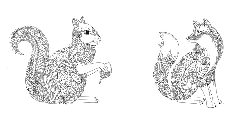 1000x500 enchanted forest an inky quest coloring book - Enchanted Forest Drawing Book