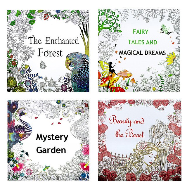 640x640 New Pages The Enchanted Forest English Coloring Book - Enchanted Forest Drawing Book