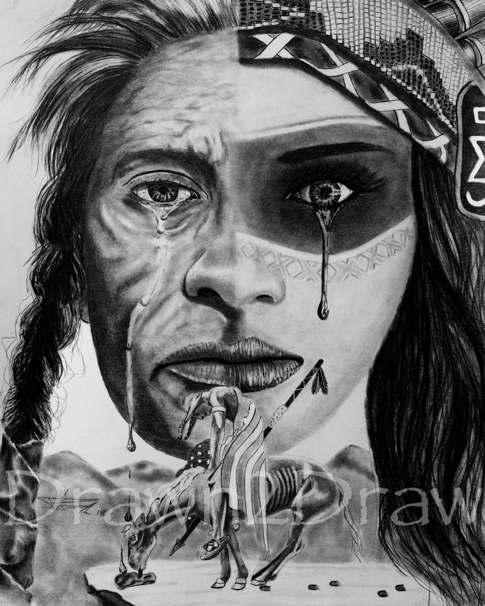 1000x1250 End Of The Trail Drawn Draw - End Drawinging