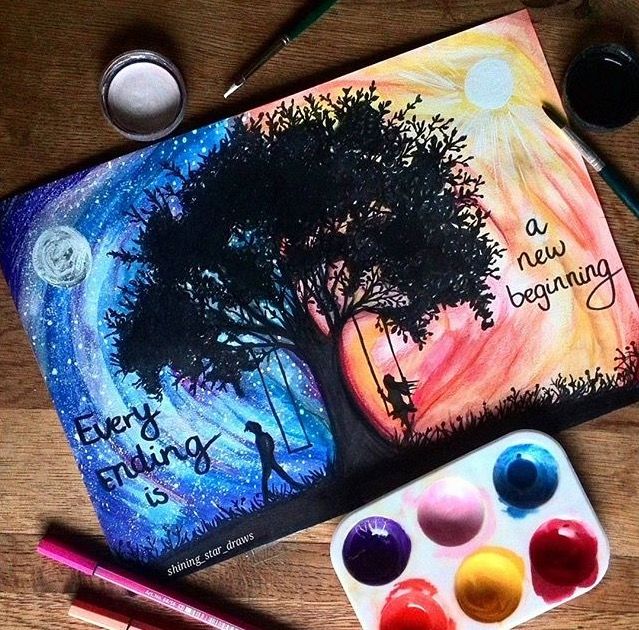 639x630 Every Ending Is A New Beginning Art Diy Art, Drawings, Painting - End Drawinging