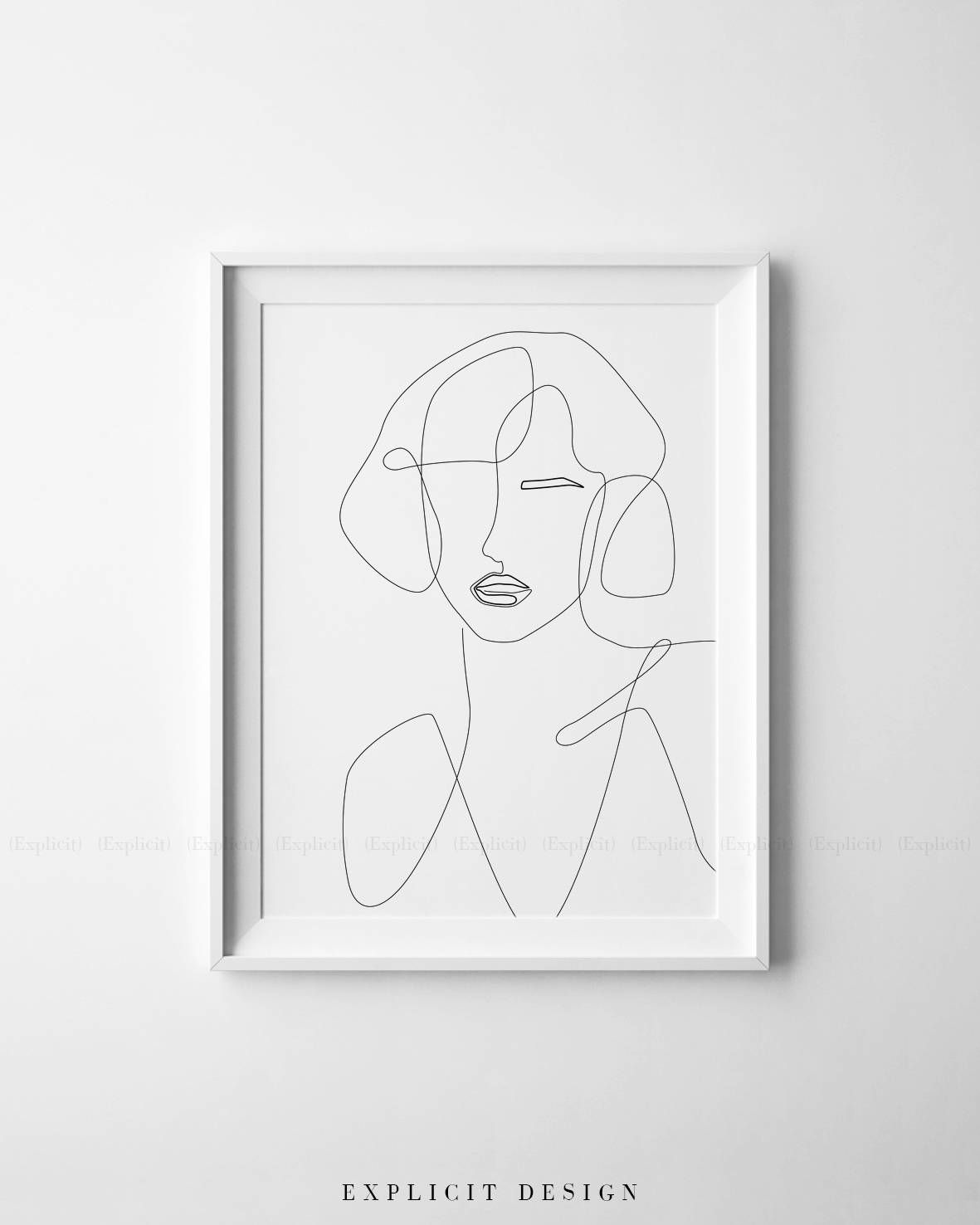 1181x1476 Face Outline Printable, One Line Drawing Print, Feminist Artwork - End Drawinging