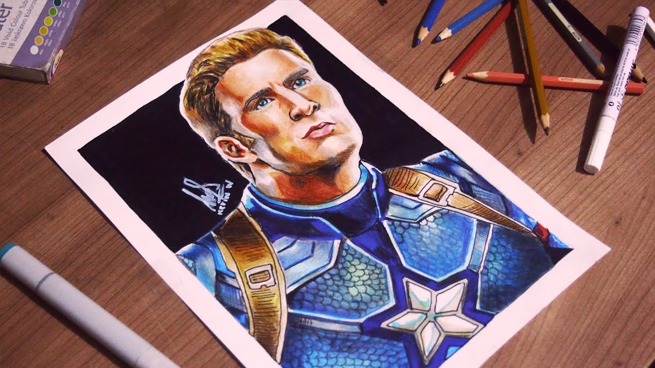 1280x720 Drawing Steve Rogers - End Drawinging