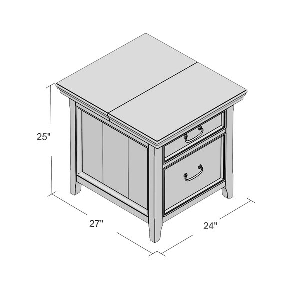 600x600 darby home co mathis end table with storage reviews wayfair - End Table Drawing