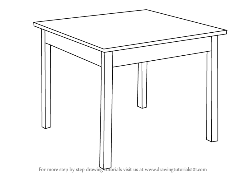 800x566 Learn How To Draw A Table - End Table Drawing