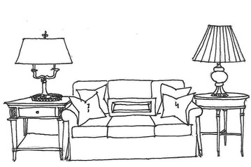 359x239 End Table Drawing - End Table Drawing