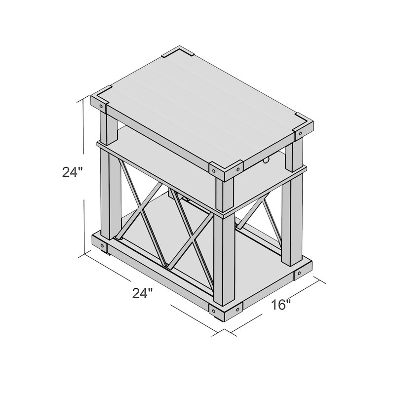 800x800 birch heritage fusillade end table reviews birch lane - End Table Drawing