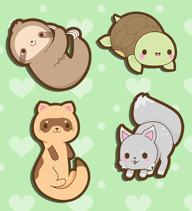 658x720 Kawaii Endangered Animals - Endangered Animals Drawing