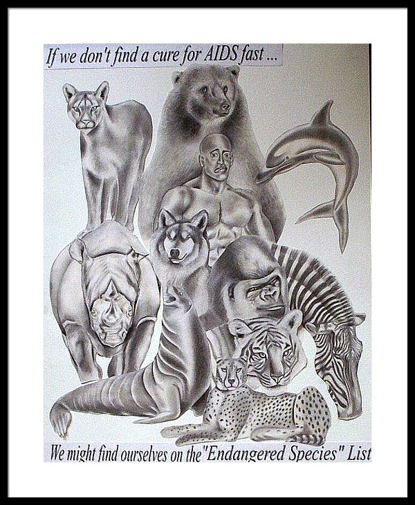 600x730 Endangered Species Framed Print - Endangered Species Drawing