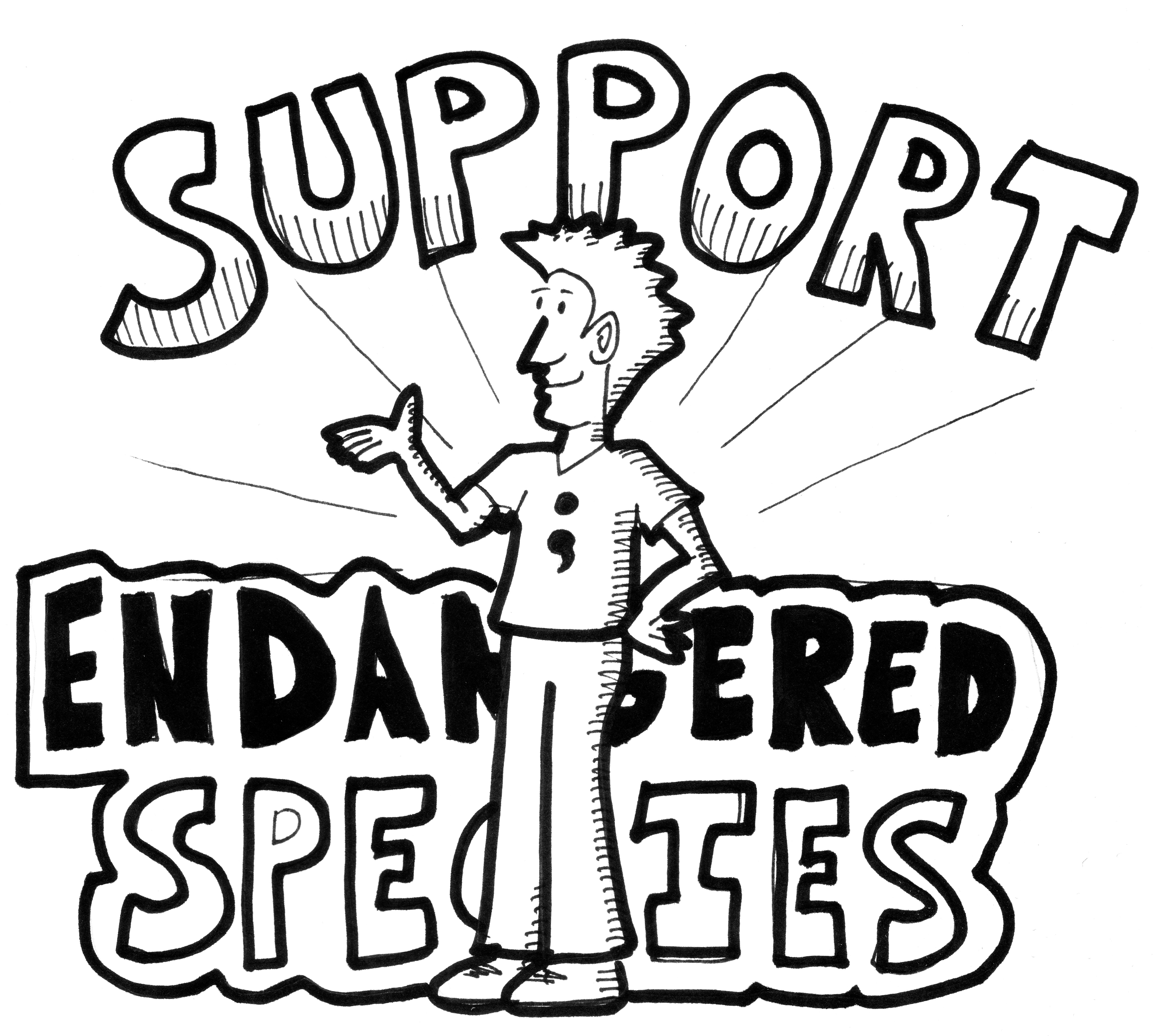 5005x4499 Endangered Species Eric's Margins - Endangered Species Drawing