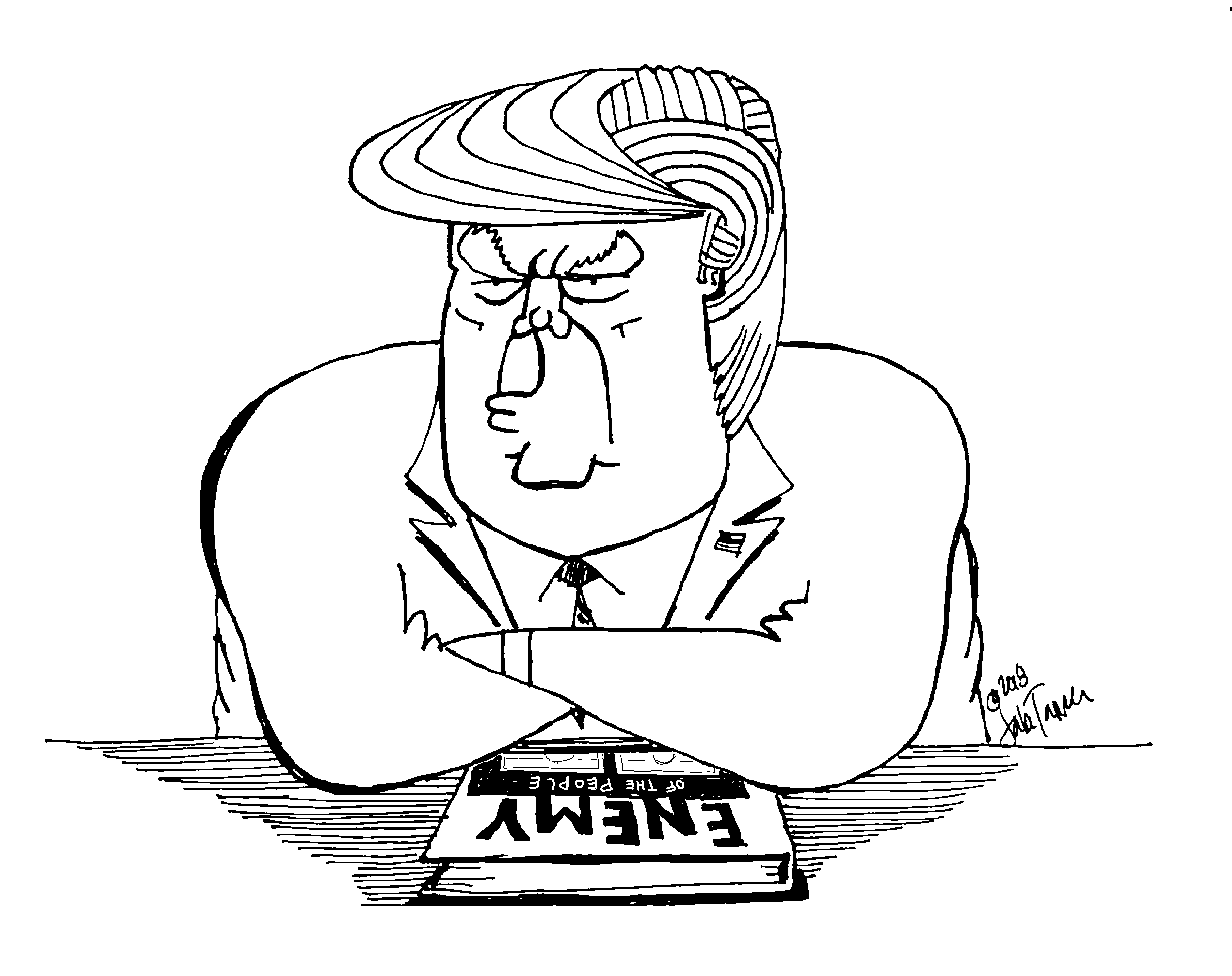 6000x4754 enemy of the people a cartoonist's journey idw limited - Enemy Drawing