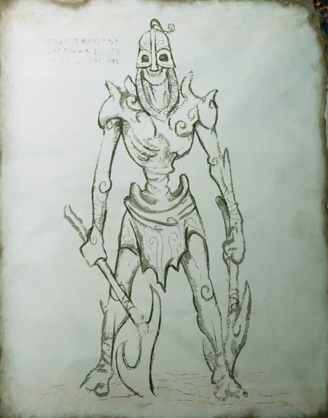 640x815 God Of War Bestiary All Monsters - Enemy Drawing