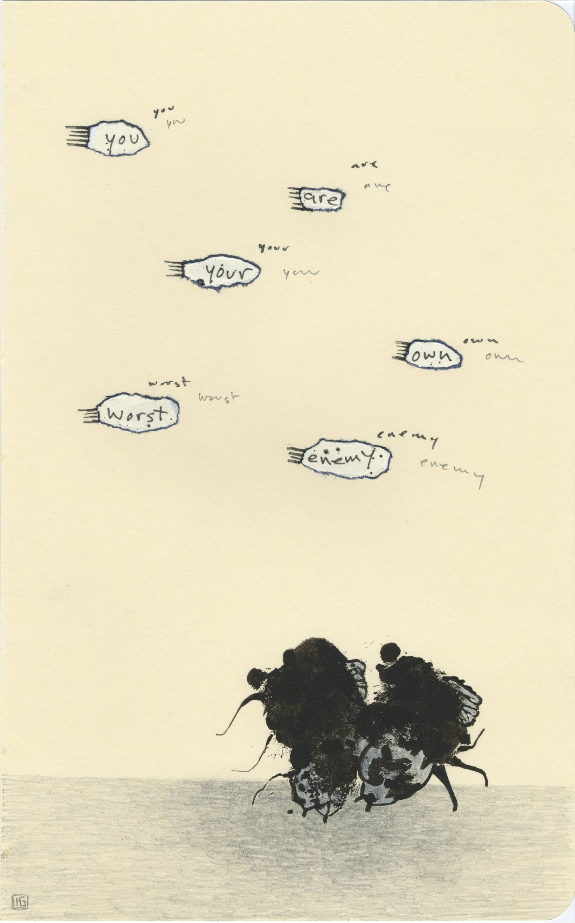 1920x3084 You Are Your Own Worst Enemy, Book - Enemy Drawing