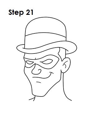 300x388 you now have a finished inked drawing of the riddler, batman - Enemy Drawing