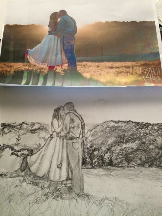 540x720 wedding and engagement drawings - Engagement Drawing