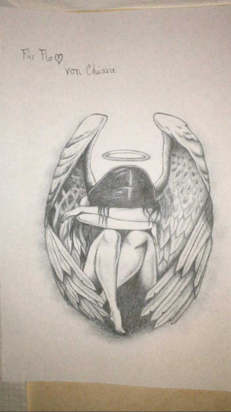 750x1334 gebrochener engel drawing in sketches, drawings, art - Engel Drawing