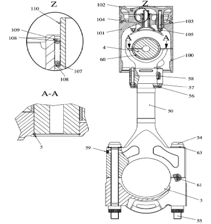 844x893 design drawing of the cylinder of the diesel engine, where - Engine Drawing