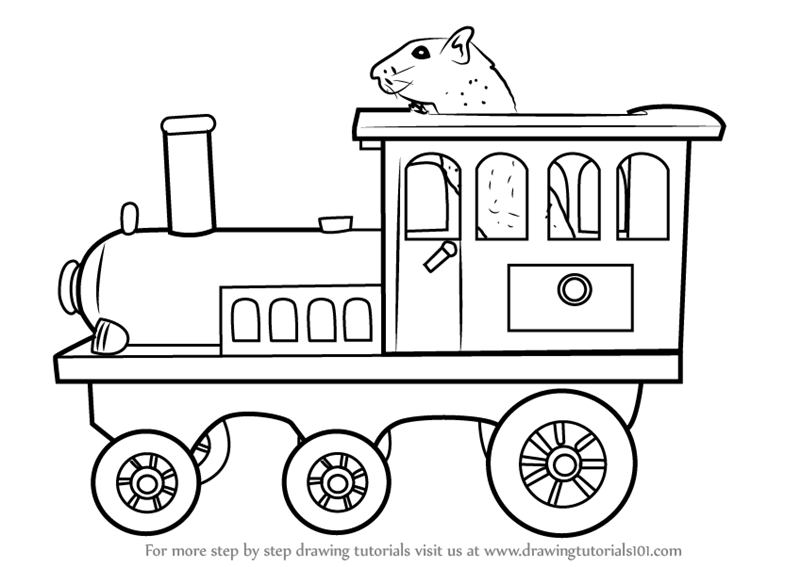 800x567 Learn How To Draw Toy Train Engine - Engine Drawing