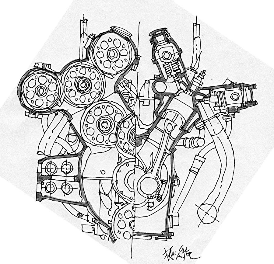 900x868 Alfa Romeo Grand Prix Engine Drawing - Engine Drawing
