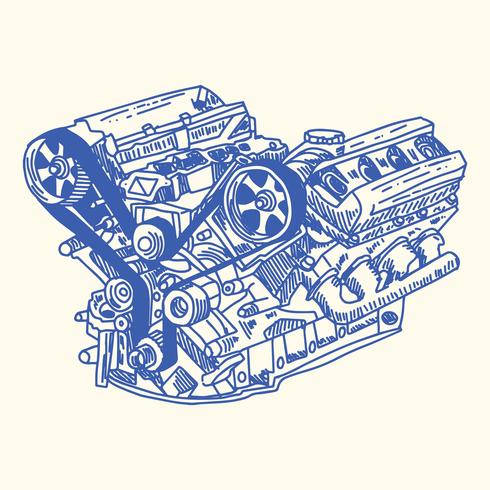 490x490 Car Engine Drawing - Engine Drawing