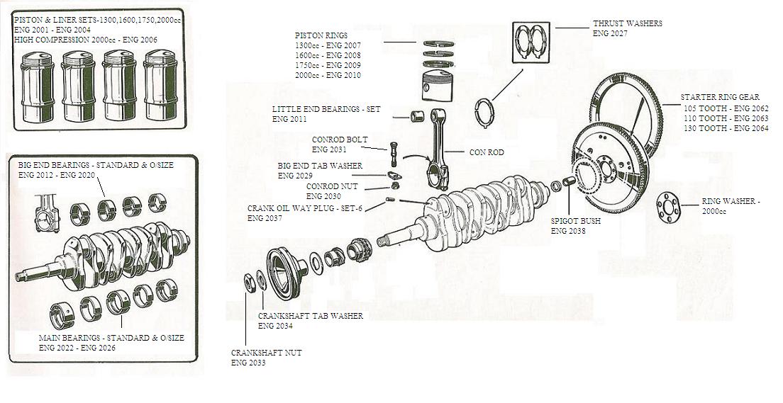 1104x569 Bottom End Engine Parts - Engine Parts Drawing