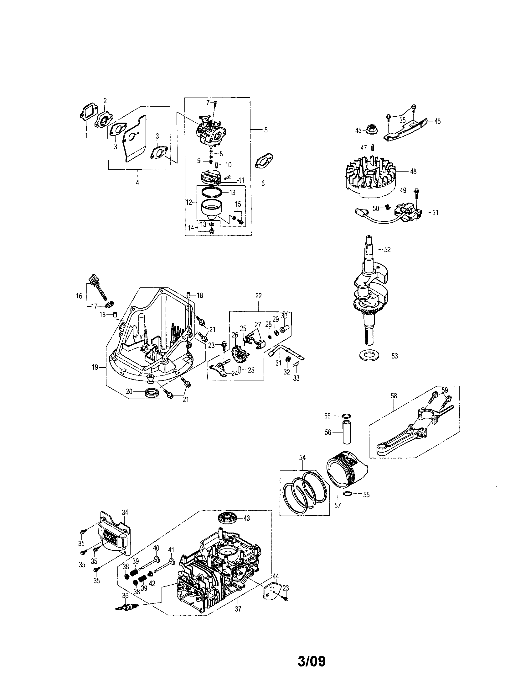 1696x2200 Honda Model Engine Genuine Parts - Engine Parts Drawing