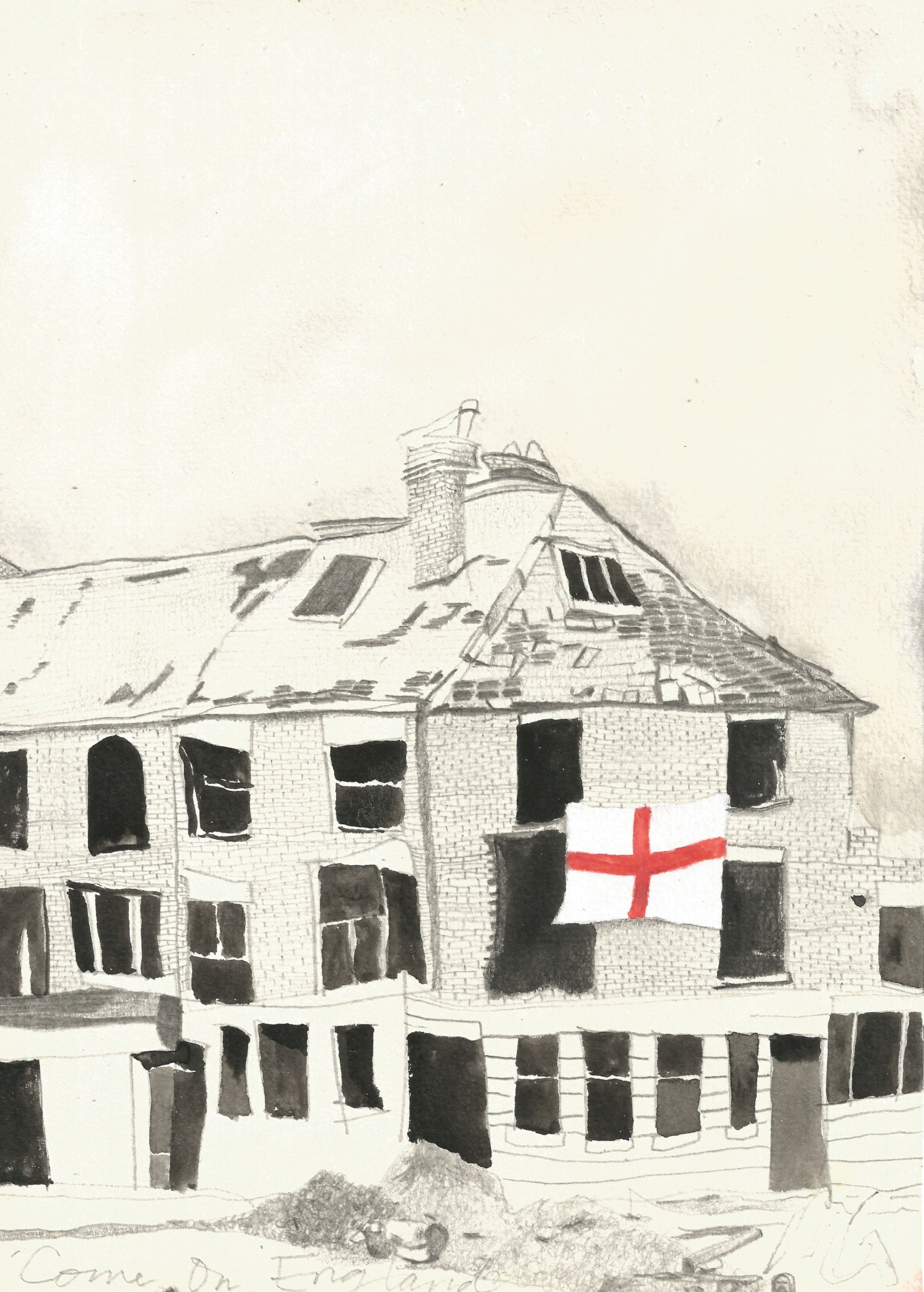 1500x2096 come on england drawing - England Drawing