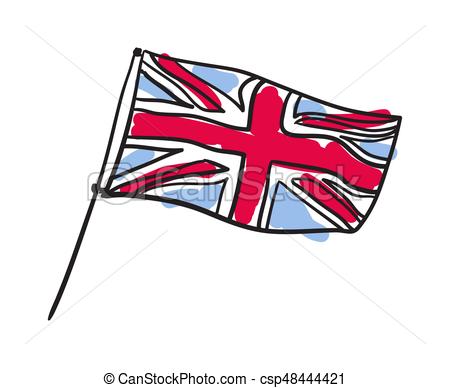 450x388 great britain flag hand drawn isolated icon english culture - England Flag Drawing