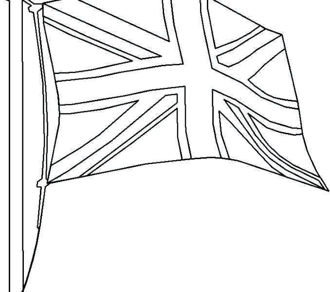 678x600 england flag coloring - England Flag Drawing