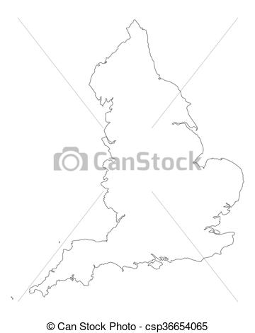 360x470 Map Of England Clip Art Vector - England Map Drawing