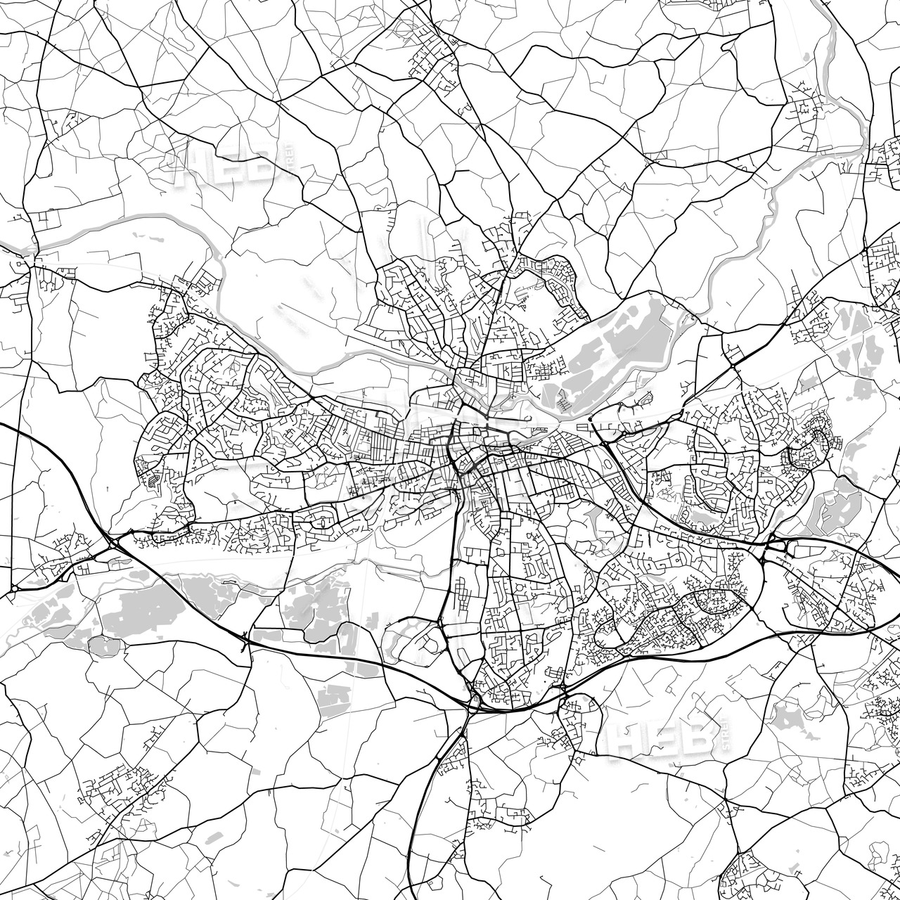1280x1280 Reading, England, Uk, Vector Map - England Map Drawing