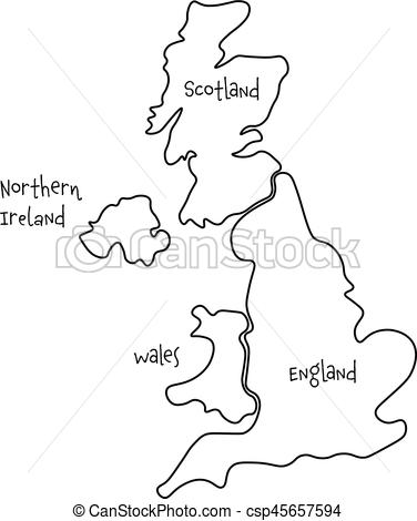 England Map Drawing At PaintingValley.com | Explore Collection Of ...