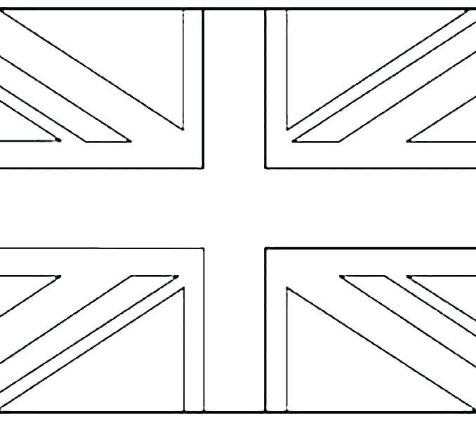 678x600 Flag Of England Coloring - England Map Drawing