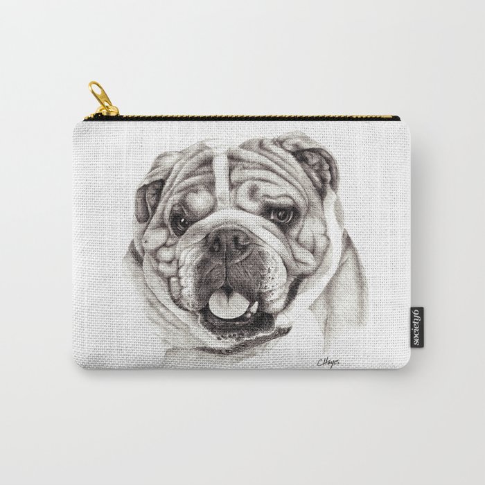 700x700 english bulldog drawing carry all pouch - English Bulldog Drawing
